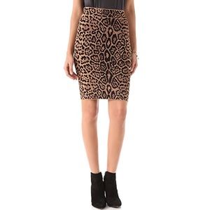 BCBGMAXAZRIA Gavin French Leopard Skirt